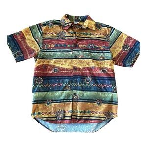 Vintage 90s The Territory Ahead colorful button down shirt Medium